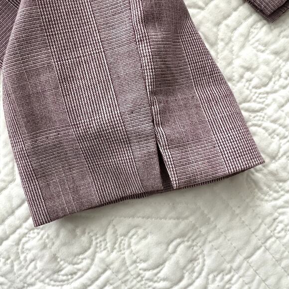 Banana Republic Factory Hayden Ankle Pant Burgundy Plaid 0 NWT - Picture 9 of 10